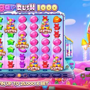 Pin Up Sugar Rush 1000 slot oyunu - şekerleme ve tatlı temalı slot